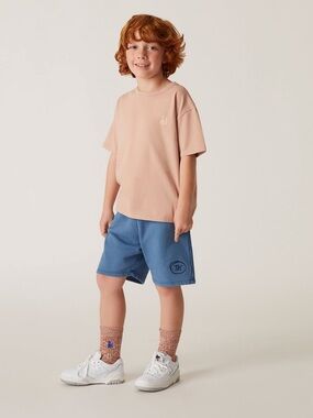 The Sunday Collective Shorts color indigo 100% organic cotton pockets NWT